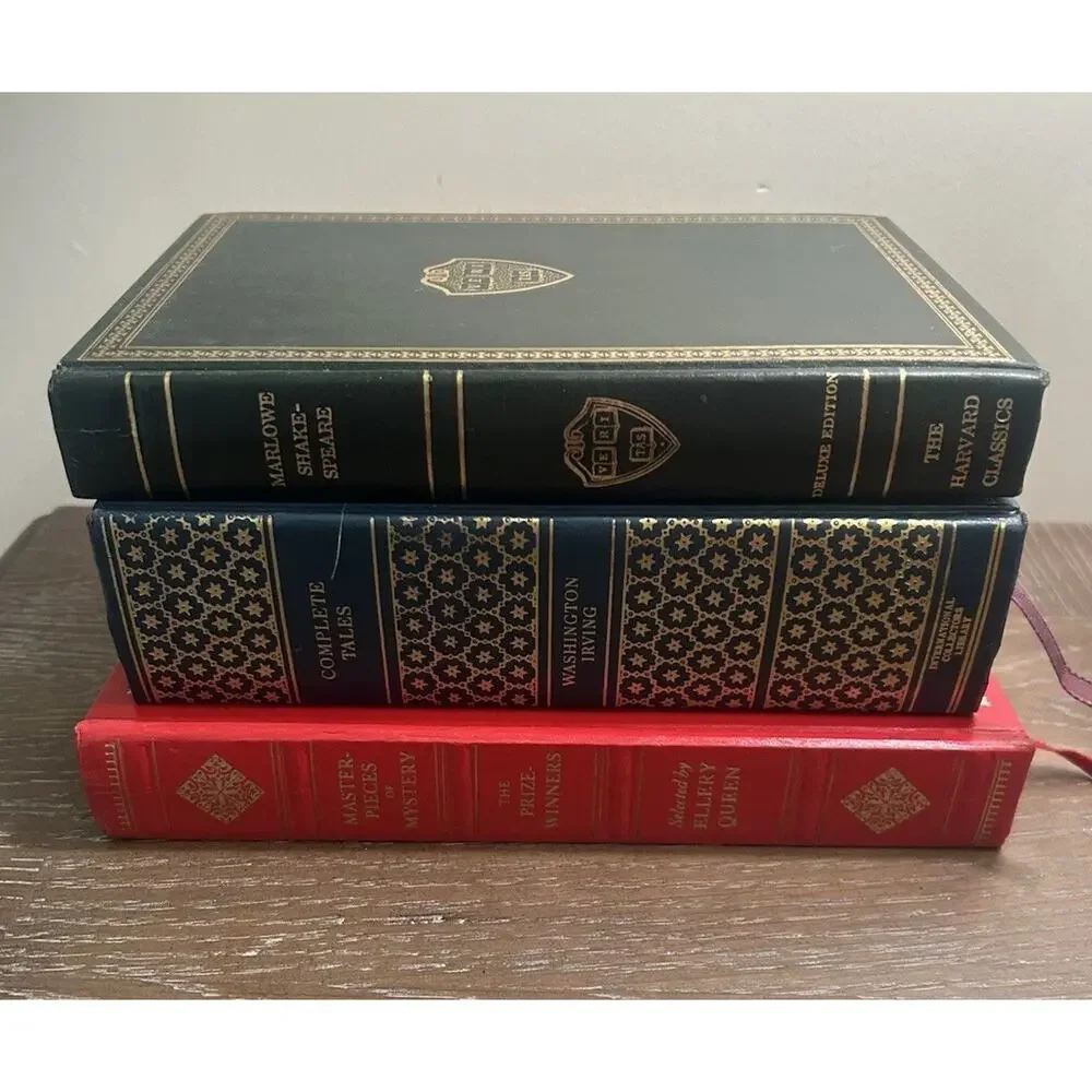 Vtg Lot Of 3 Collectors HC Books Prize Winners Complete Tales Marlowe Shakespear